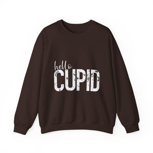 Hello Cupid White Valentine's Day Crewneck Sweatshirt-Phoenix Styles