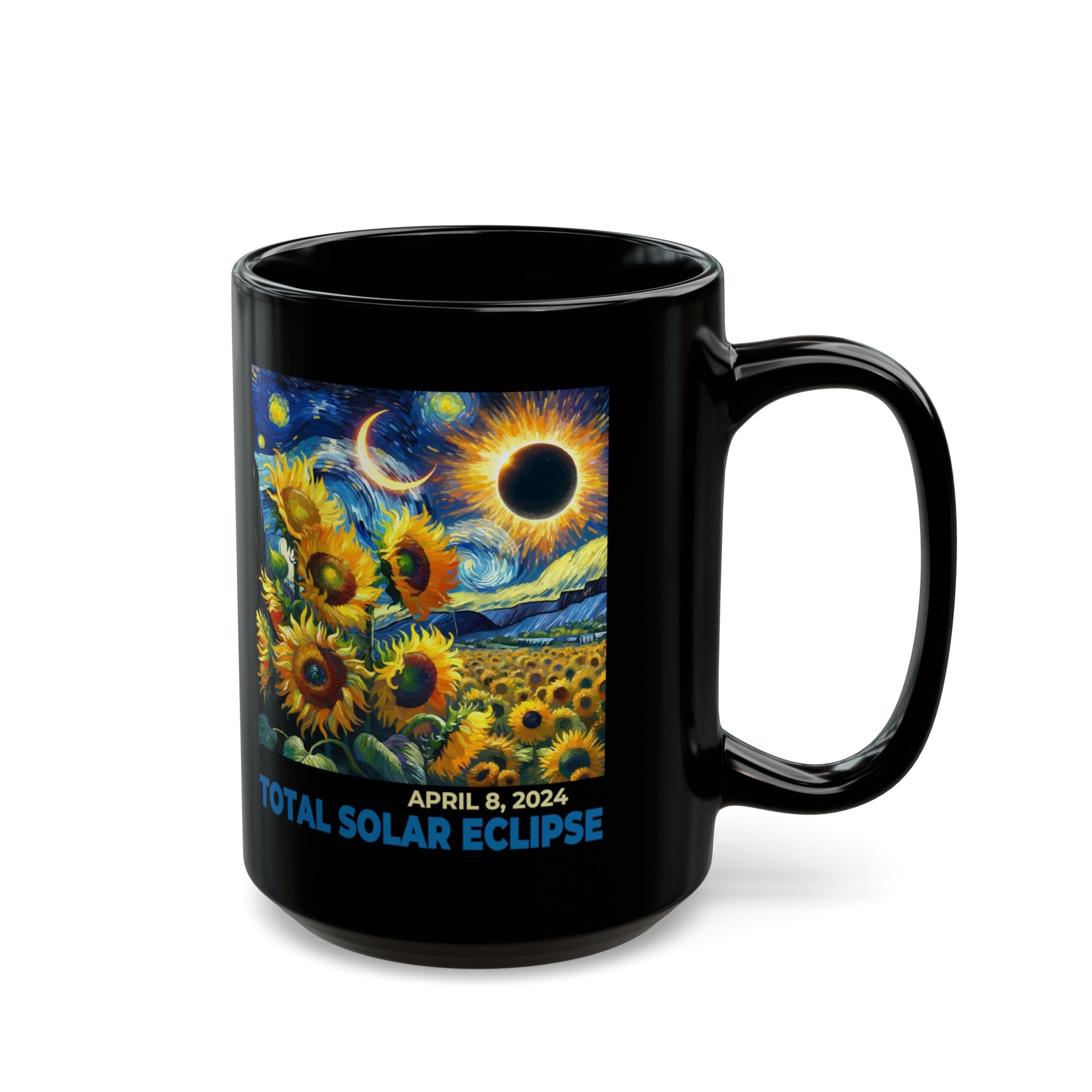 Total Eclipse Black Mug (11oz, 15oz)-Phoenix Styles