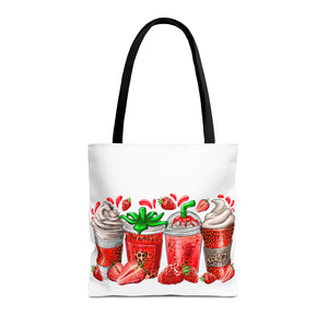 Strawberry Coffee Drink Tote Bag-Phoenix Styles