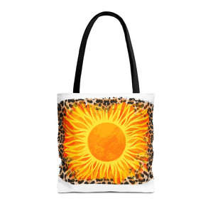 Sun with Leopard Tote Bag-Phoenix Styles