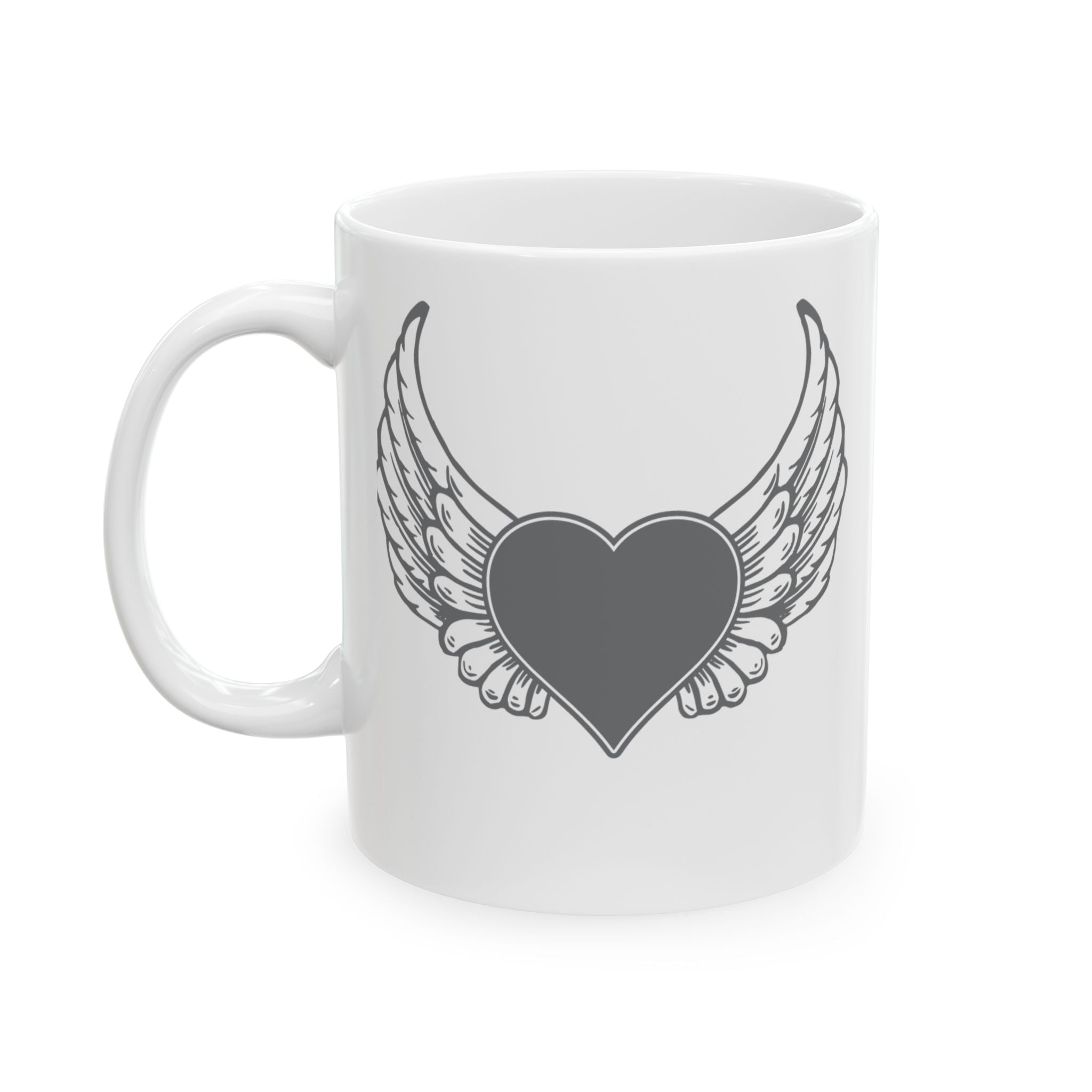 Heart Wings Ceramic Mug-Phoenix Styles