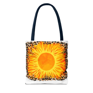 Sun with Leopard Tote Bag-Phoenix Styles