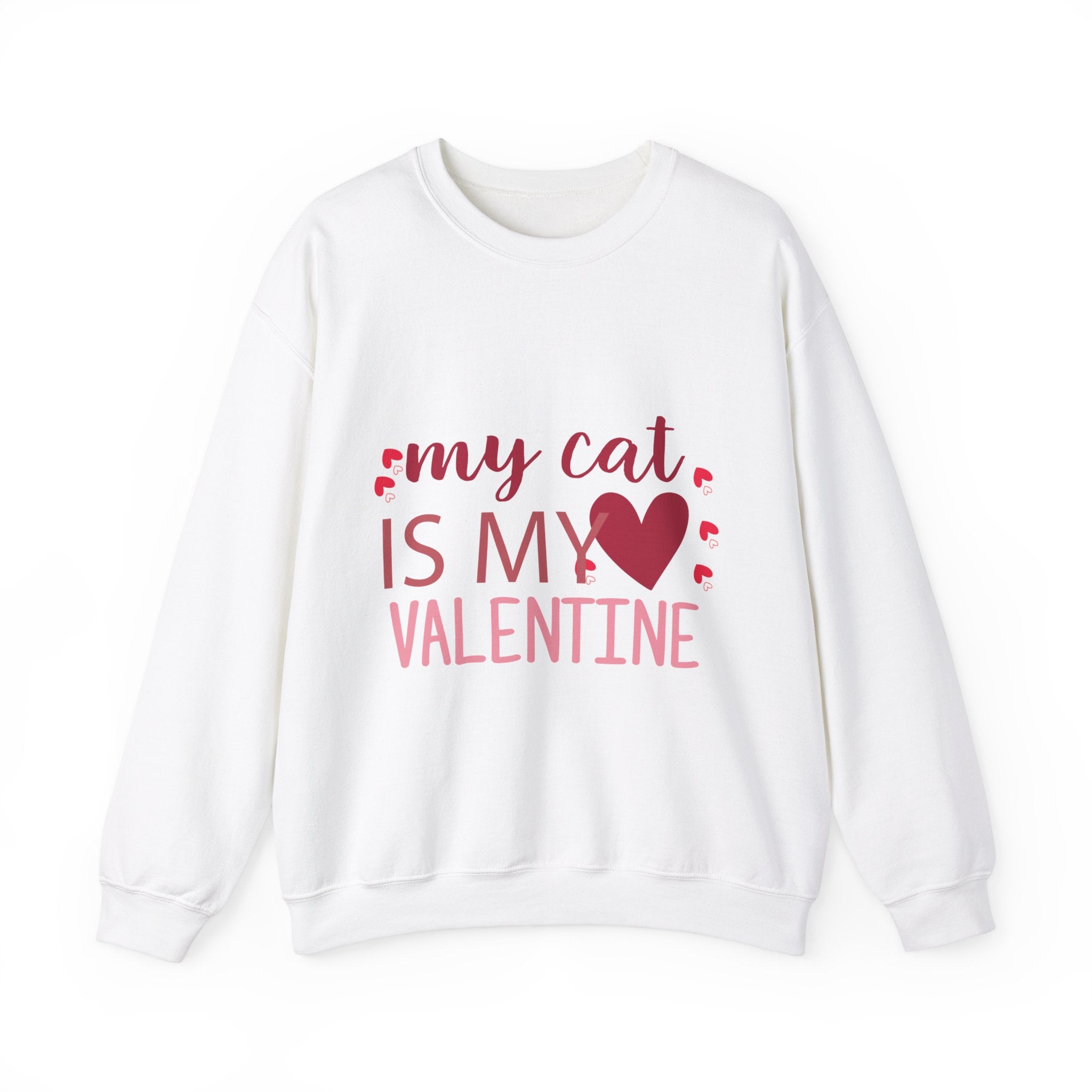 My Cat Is My Valentine Crewneck Sweatshirt-Phoenix Styles