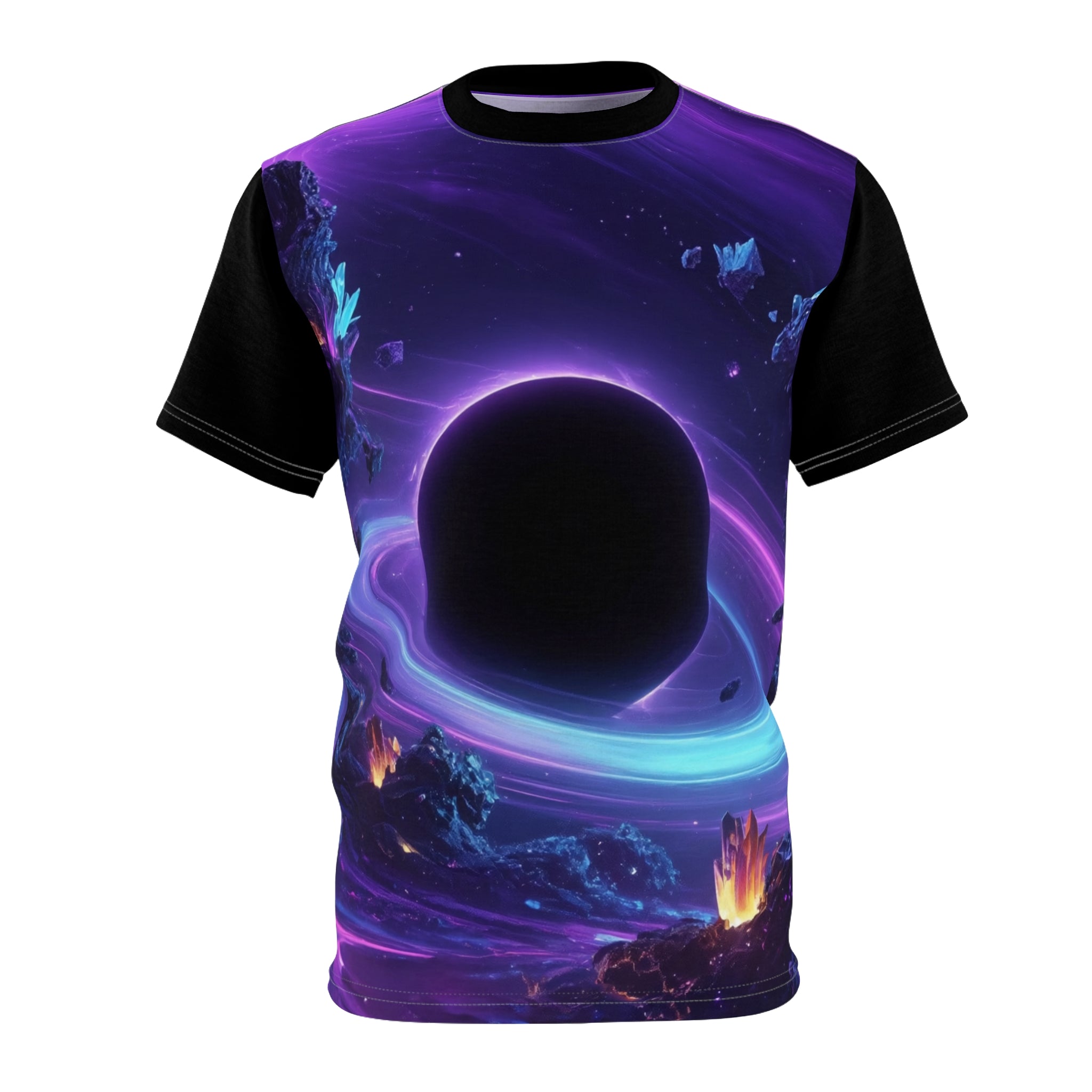 Cosmic Vibes Tee - Galaxy Design with Celestial Elements