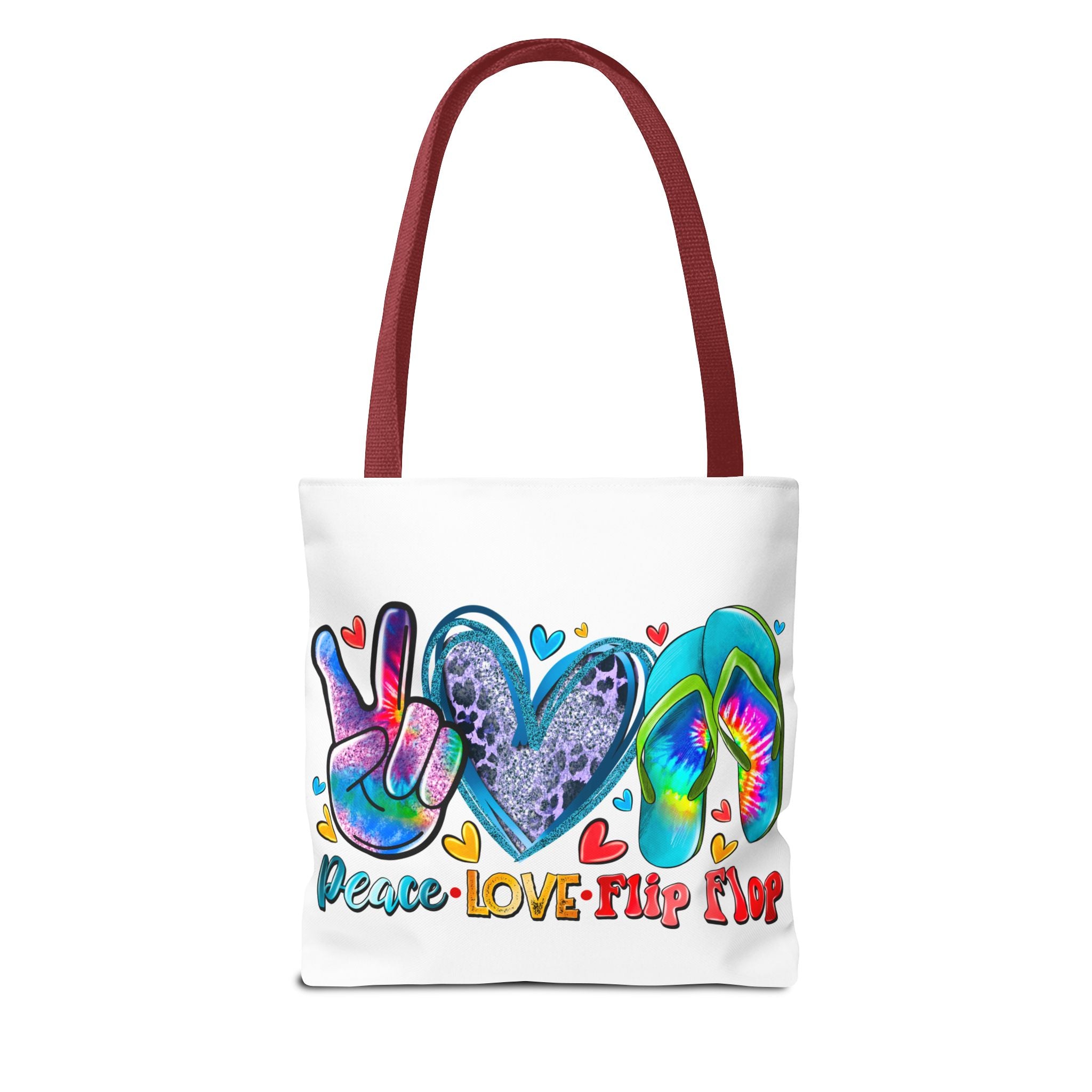 Peace Love Flip Flop Tote Bag-Phoenix Styles