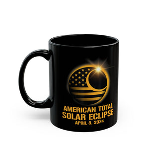 American Solar Eclipse Black Mug (11oz, 15oz)-Phoenix Styles