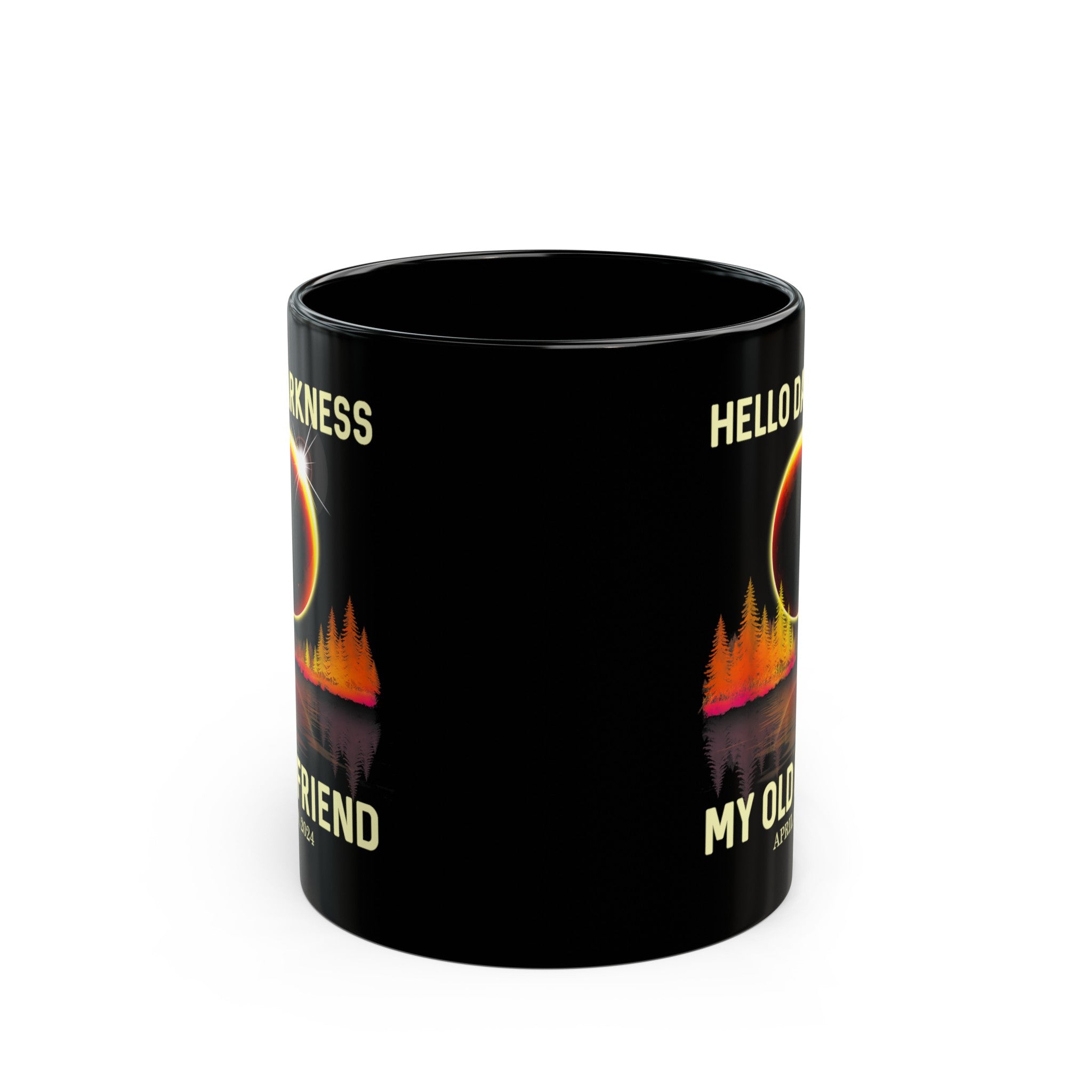 Hello Darkness -Solar Eclipse Black Mug (11oz, 15oz)-Phoenix Styles