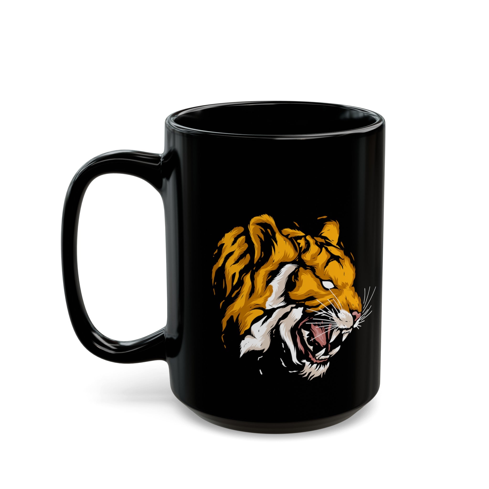 Tiger Black Mug (11oz, 15oz)-Phoenix Styles