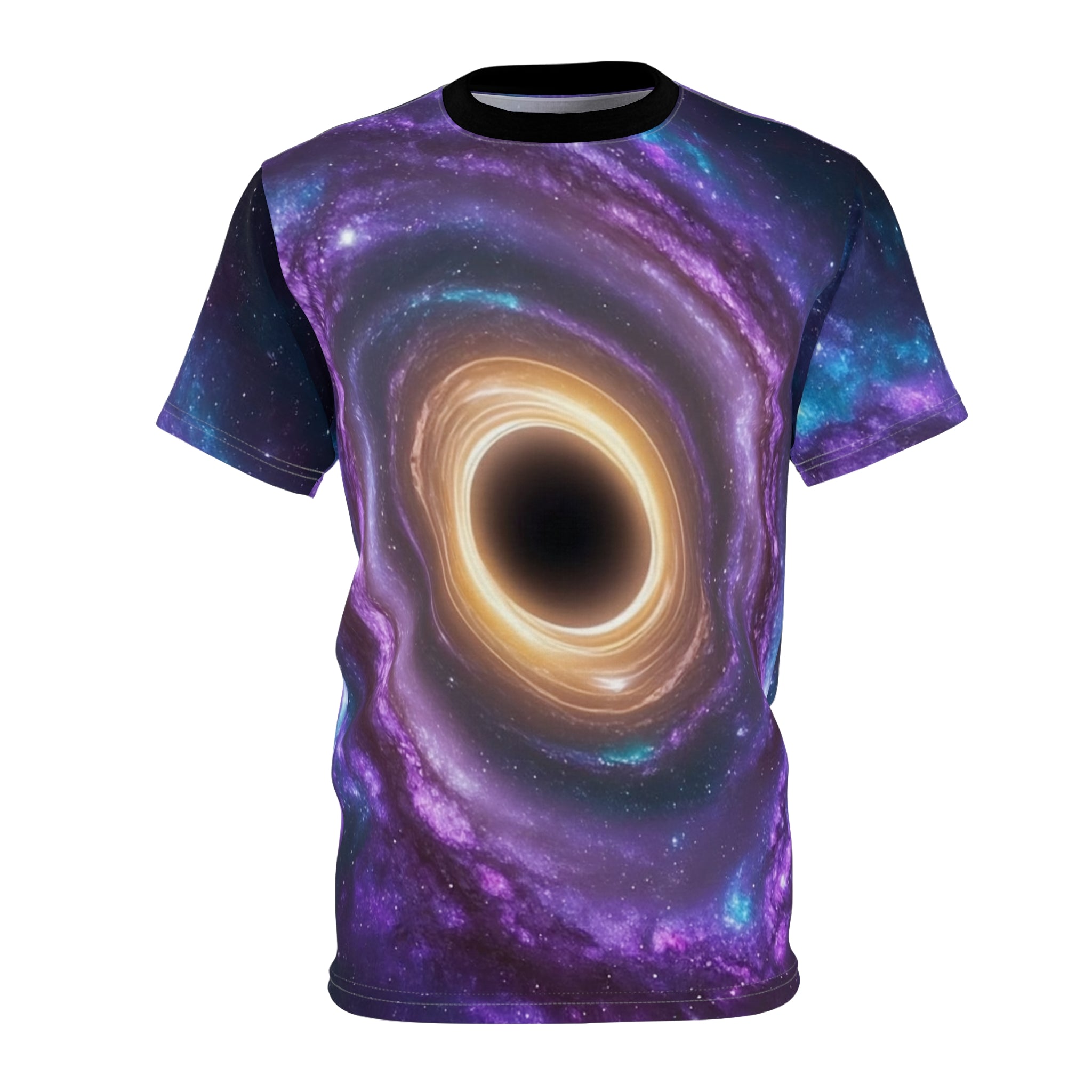 Cosmic Black Hole Tee - Galaxy Print T-Shirt for Space Lovers