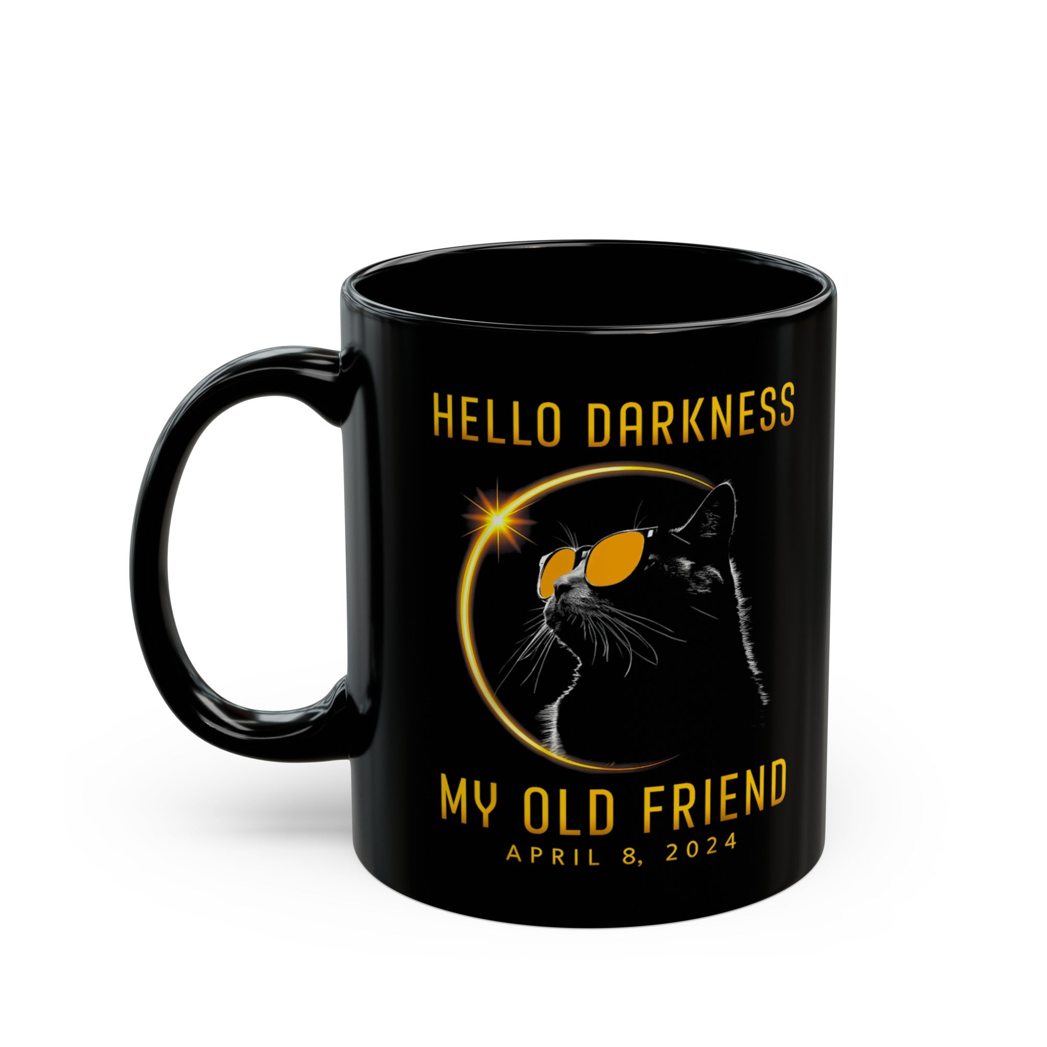 Cat Eclipse Black Mug (11oz, 15oz)-Phoenix Styles