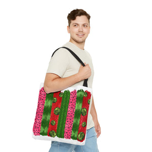 Watermelon Bursh Stroke Tote Bag-Phoenix Styles