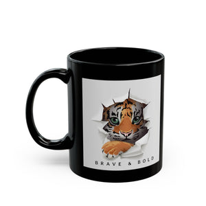 Brave and Bold Black Mug (11oz, 15oz)-Phoenix Styles