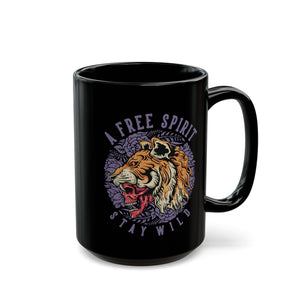 A Free Spirit Black Mug (11oz, 15oz)-Phoenix Styles