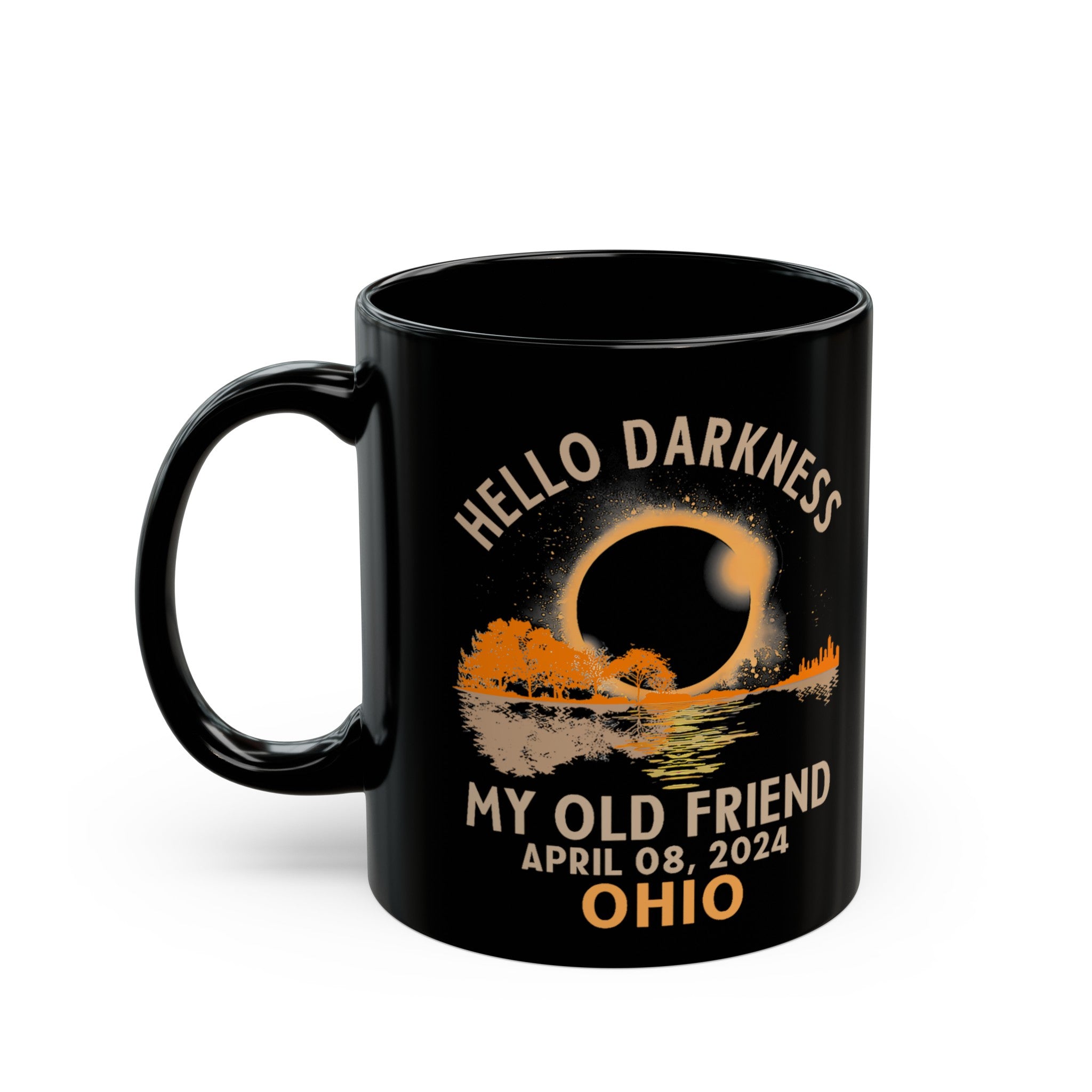 Hello Friend Ohio- Solar Eclipse Black Mug (11oz, 15oz)-Phoenix Styles