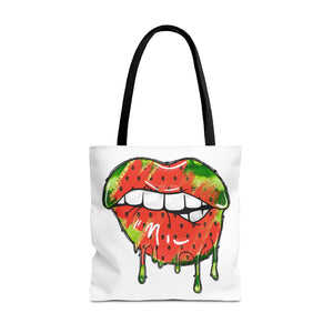 Watermelon Lips Tote Bag (AOP)-Phoenix Styles