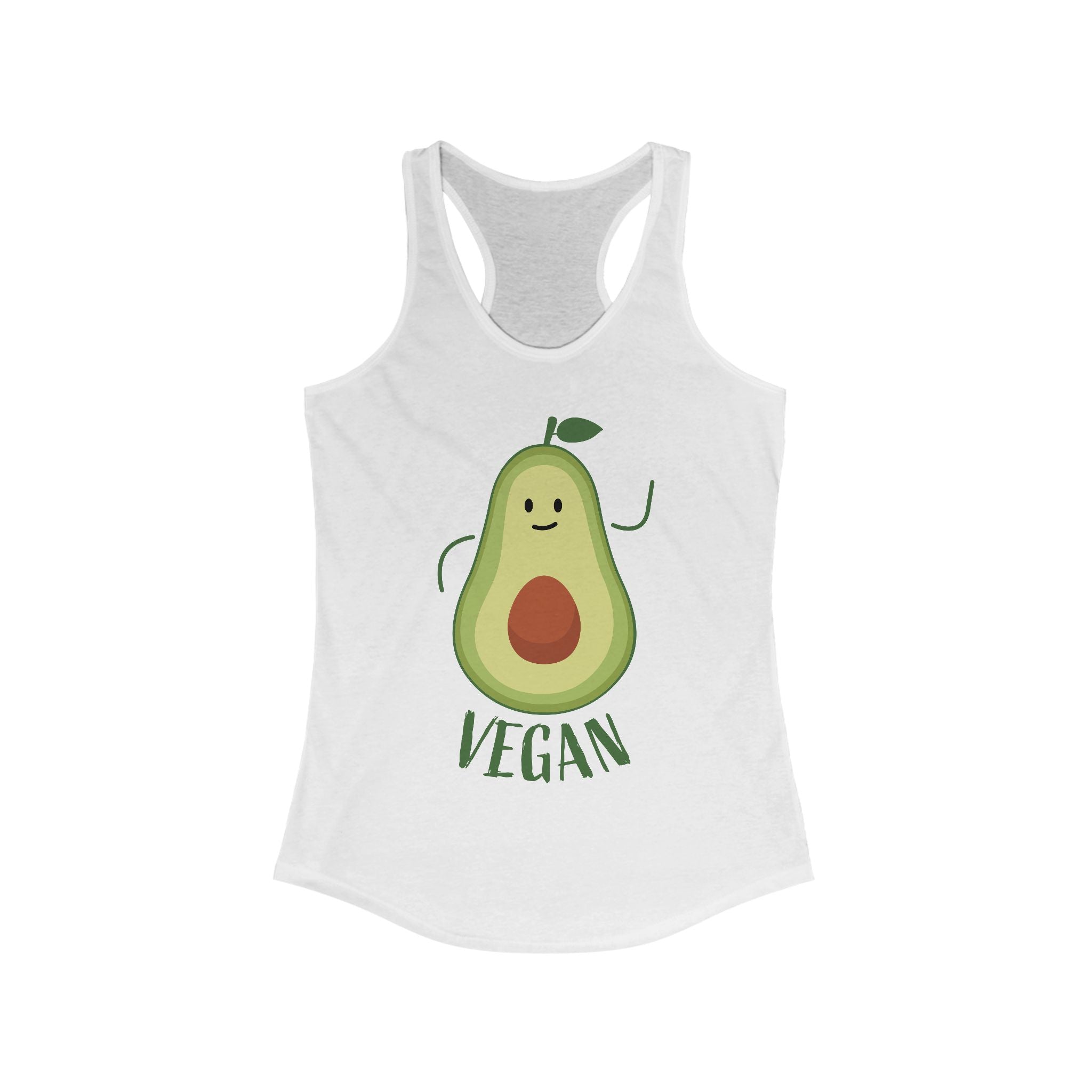 Funny Vegan Avocado Women's Racerback Tank - Perfect for Plant-Based Lovers