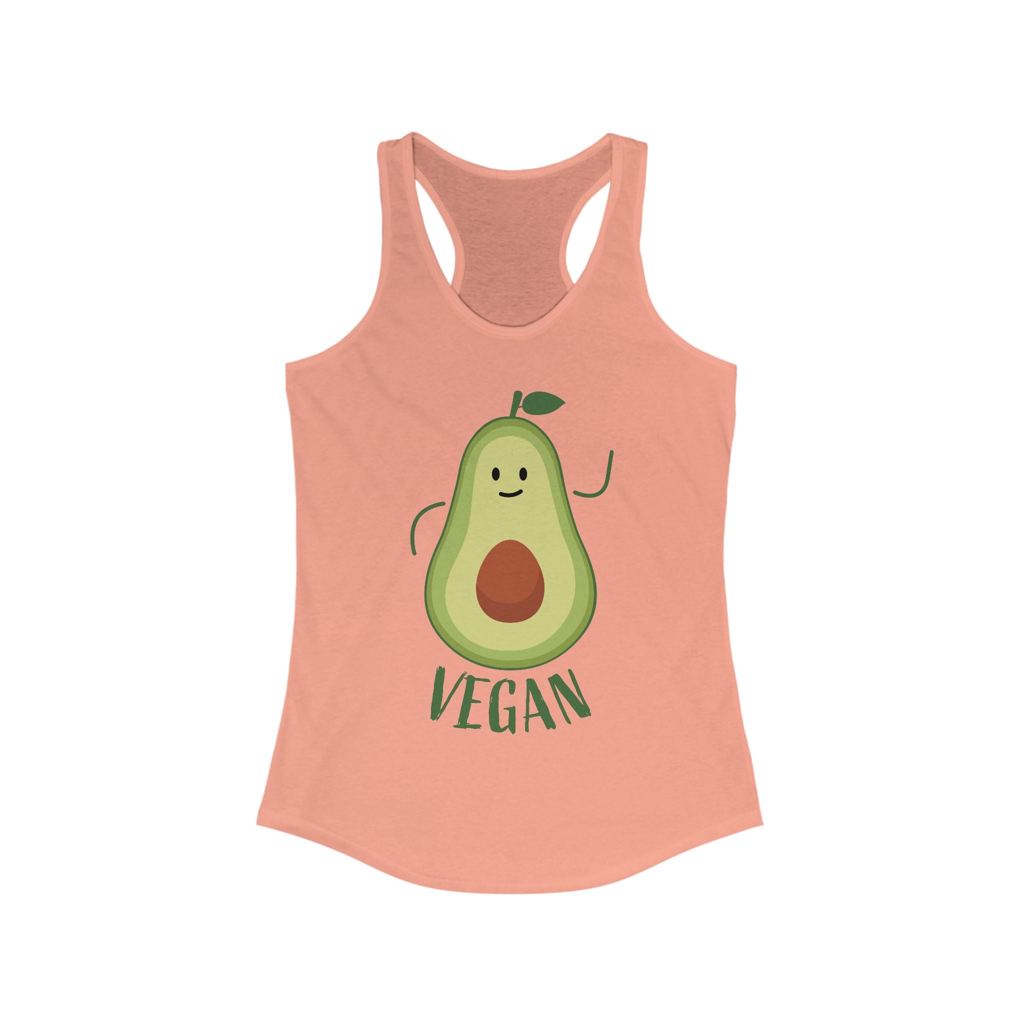 Funny Vegan Avocado Women's Racerback Tank - Perfect for Plant-Based Lovers