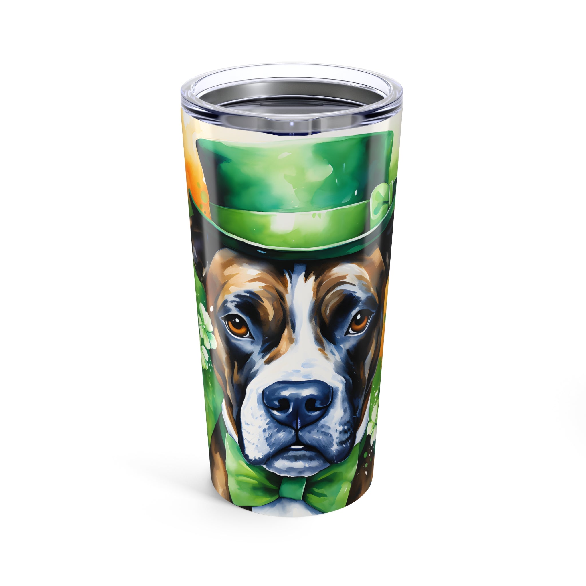 Boxer- St. Patrick's Day Dog Tumbler with Green Theme