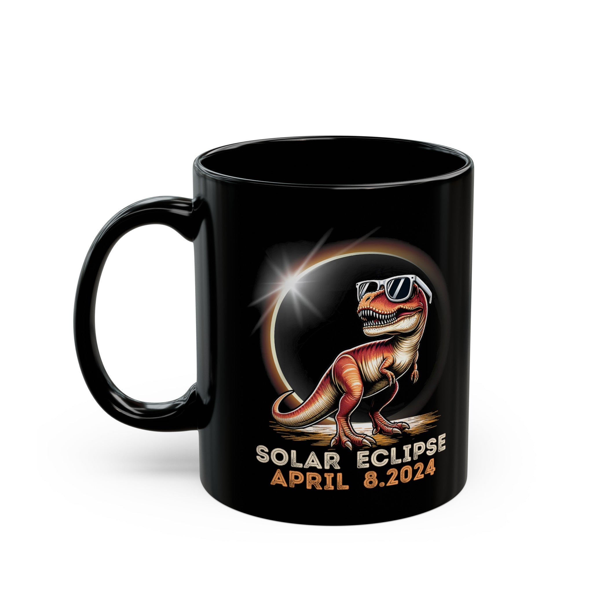 Dino Solar Black Mug (11oz, 15oz)-Phoenix Styles