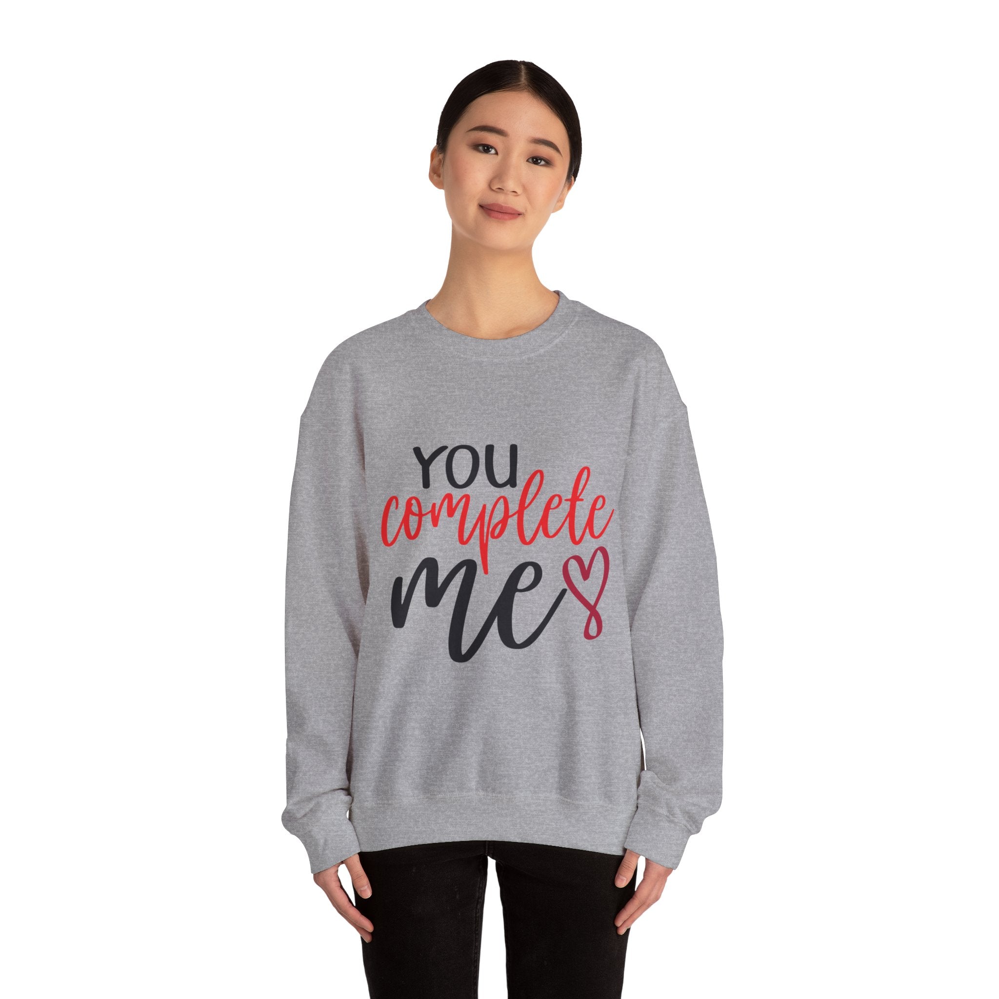 You Complete Me Valentine's Day Crewneck Sweatshirt-Phoenix Styles