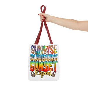 Sunrise Sunburn Sunset Repeat Tote Bag-Phoenix Styles