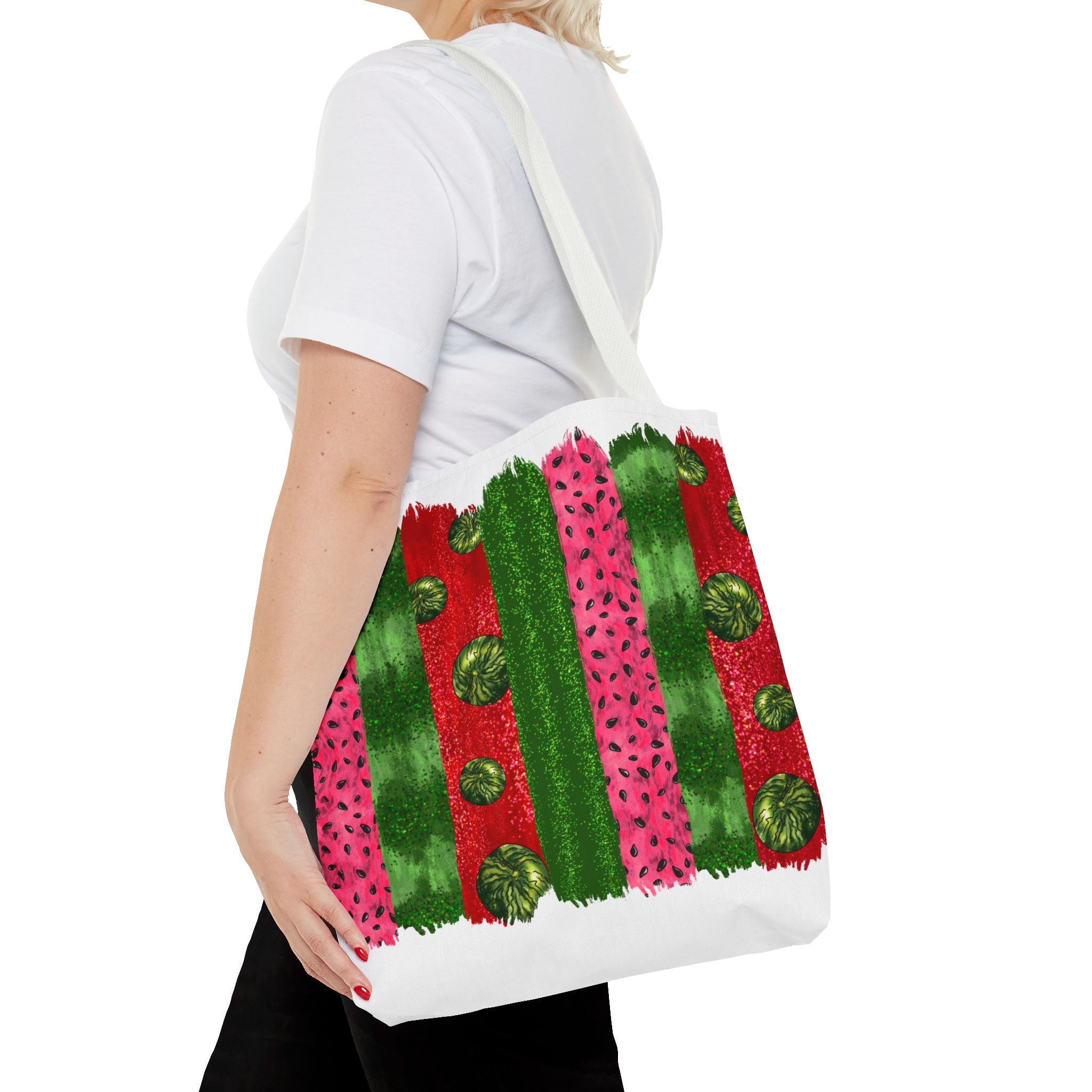 Watermelon Bursh Stroke Tote Bag-Phoenix Styles