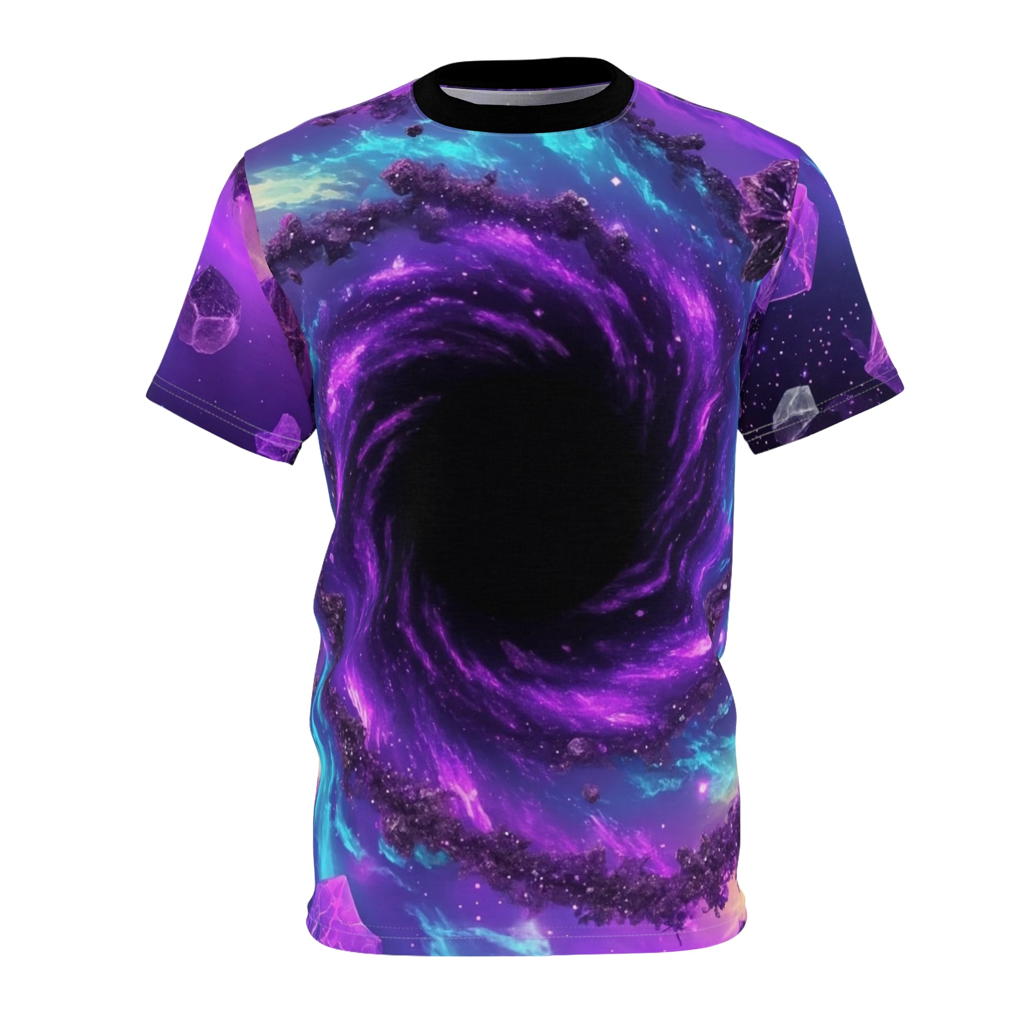 Cosmic Portal Tee - Galaxy Print Cut & Sew Shirt