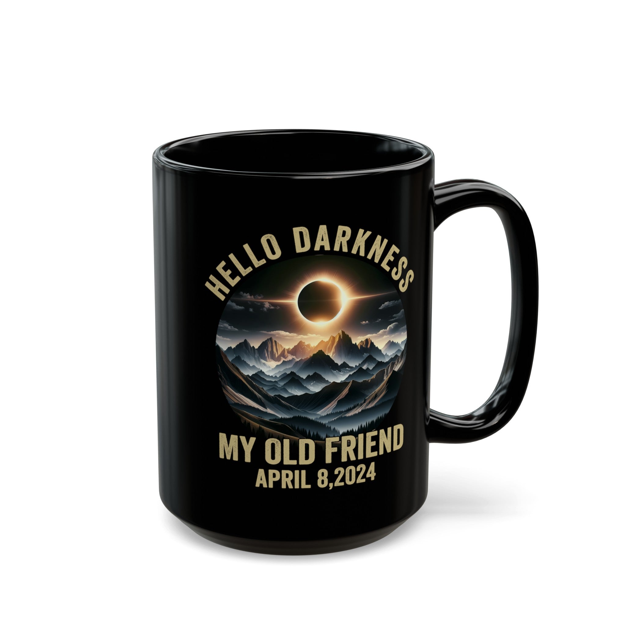 Hello Solar Eclipse Black Mug (11oz, 15oz)-Phoenix Styles