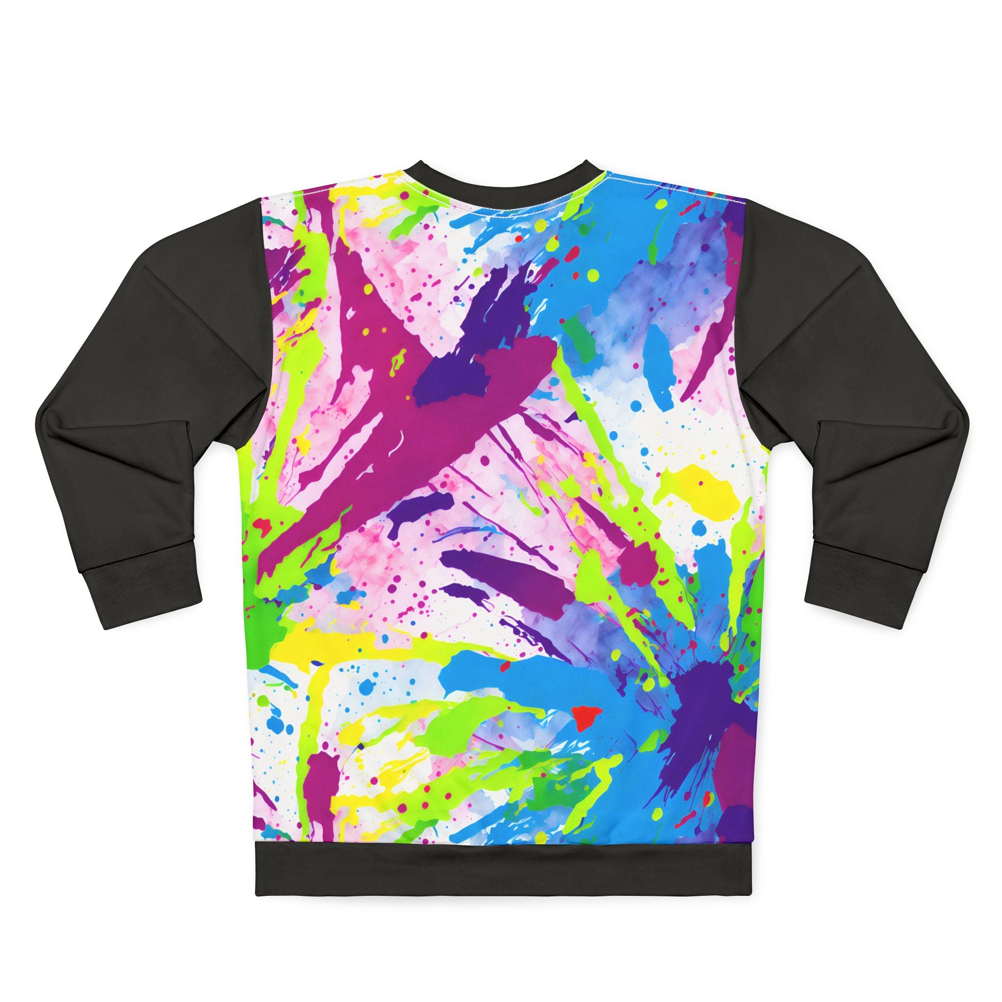 Canvas Chaos Paint Platter Sweatshirt-Phoenix Styles