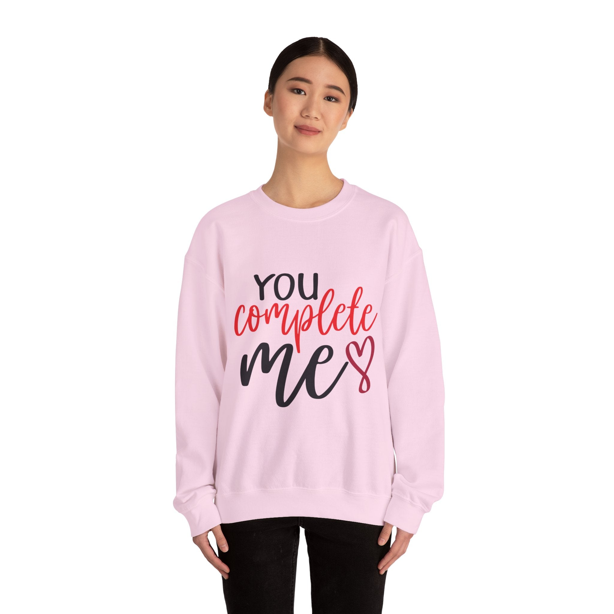 You Complete Me Valentine's Day Crewneck Sweatshirt-Phoenix Styles