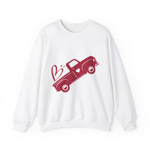 Valentine's Day Truck Crewneck Sweatshirt-Phoenix Styles