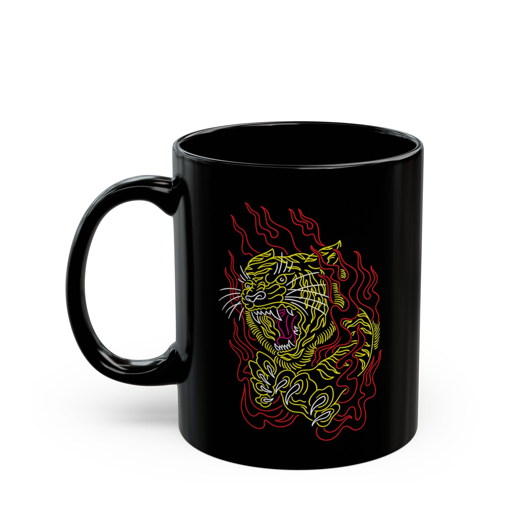 Tiger Black Mug (11oz, 15oz)-Phoenix Styles