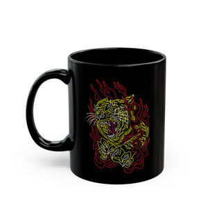 Tiger Black Mug (11oz, 15oz)-Phoenix Styles