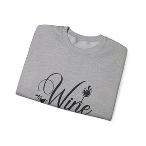 Wine Is My Valentine-Valentine's Day Crewneck Sweatshirt-Phoenix Styles