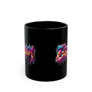 Groovy Black Mug (11oz, 15oz)-Phoenix Styles