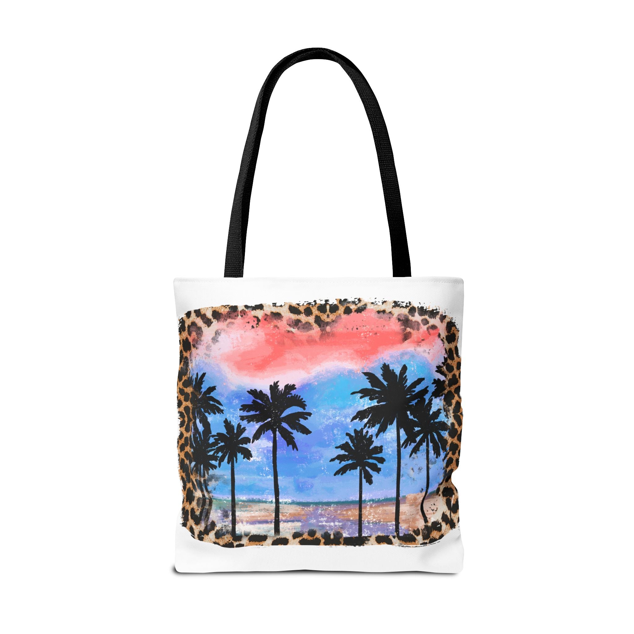 Summer with Leopard Background Tote Bag-Phoenix Styles