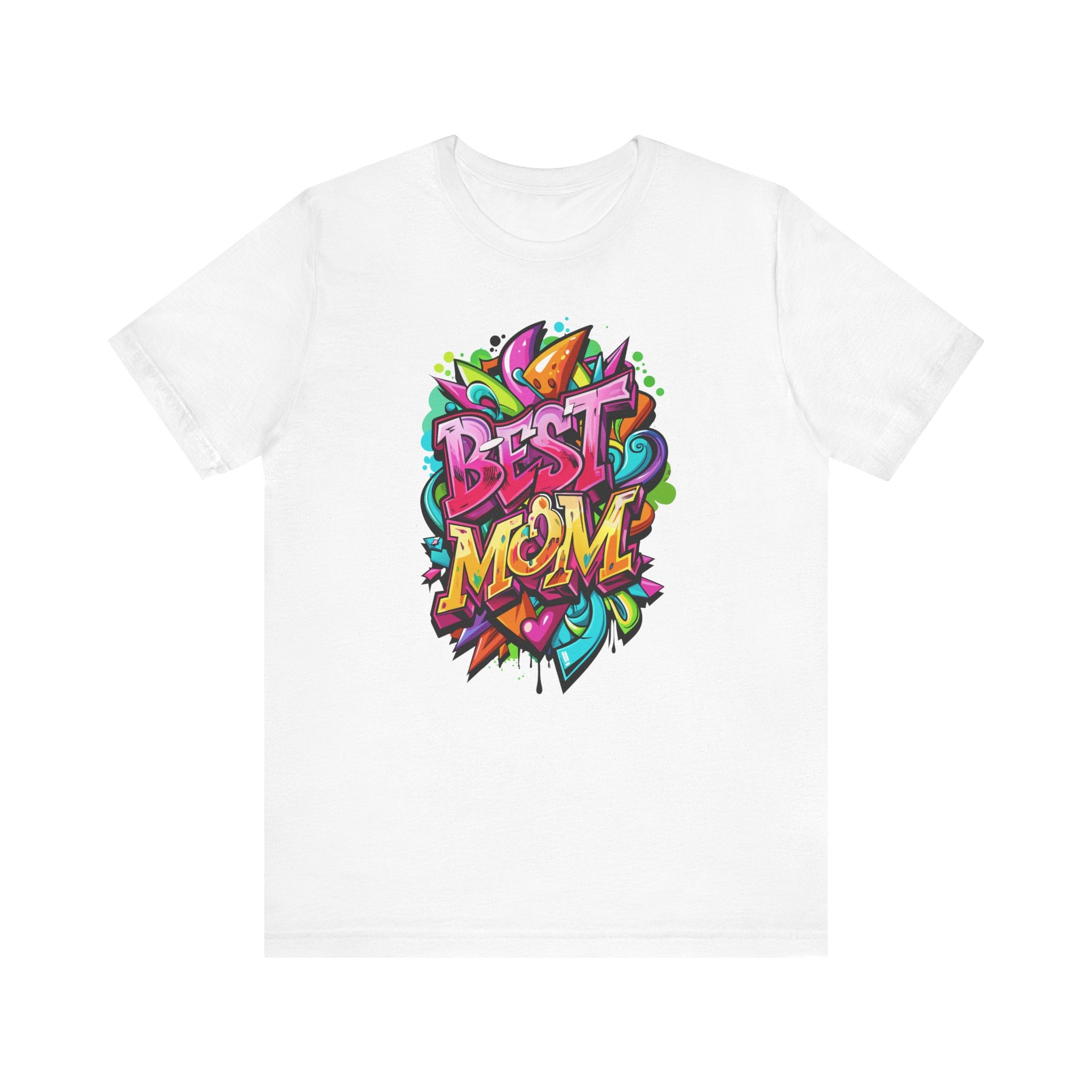 Best Mom Unisex Jersey Short Sleeve Tee - Colorful Graffiti Design