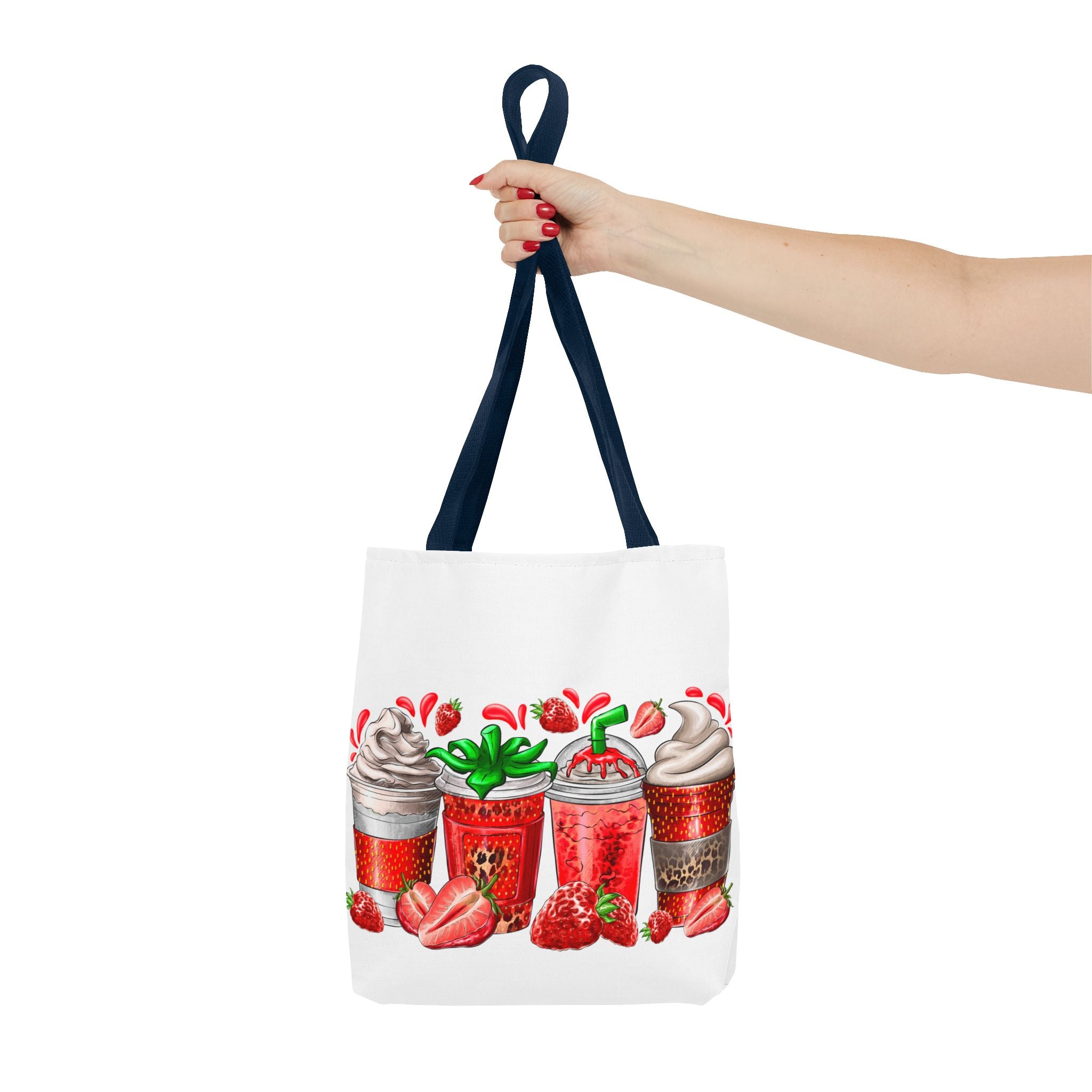 Strawberry Coffee Drink Tote Bag-Phoenix Styles