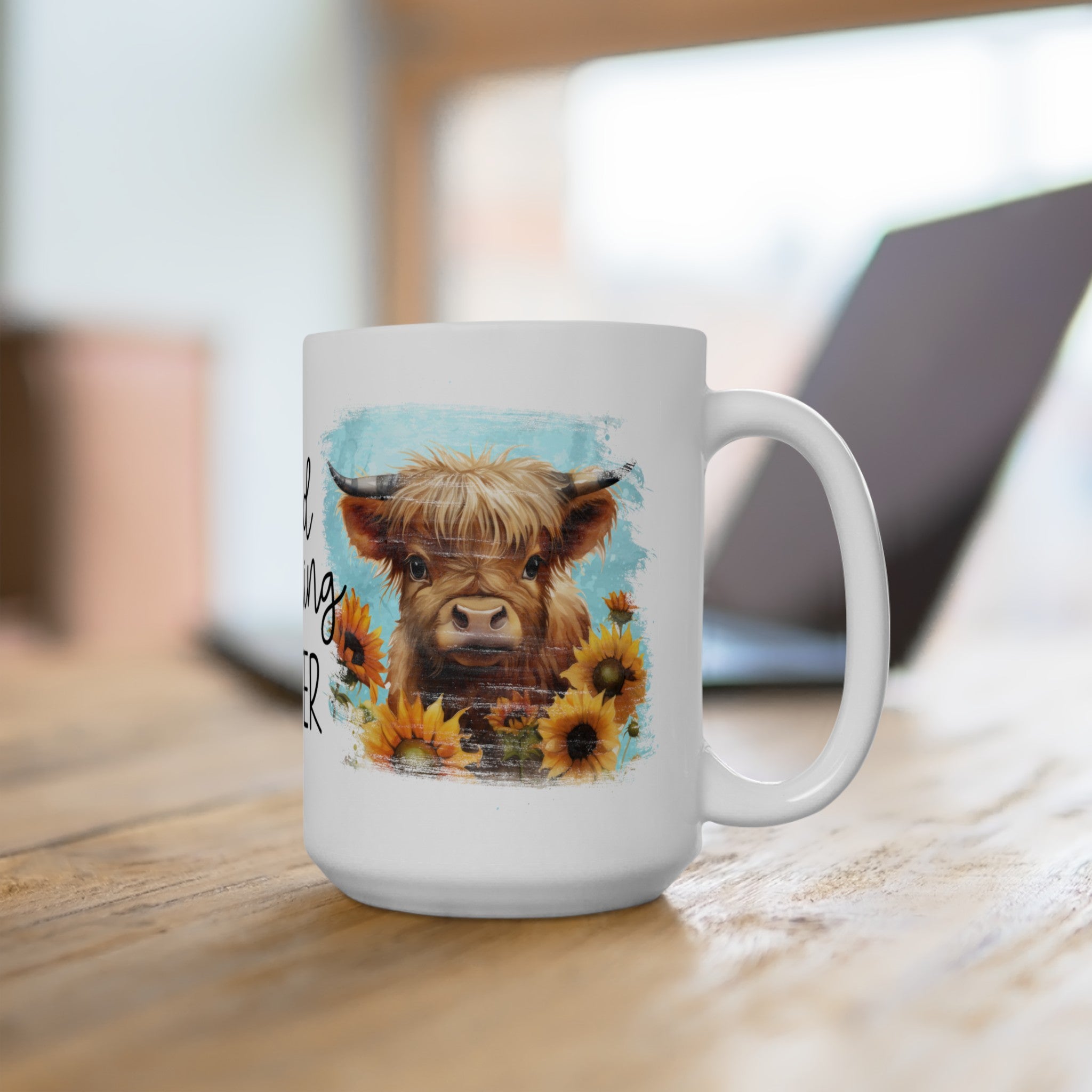 Good Morning Heifer Ceramic Mug, (11oz, 15oz)-Phoenix Styles