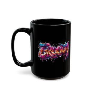 Groovy Black Mug (11oz, 15oz)-Phoenix Styles