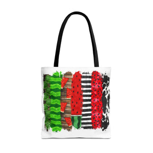 Watermelon Brush Stroke Tote Bag-Phoenix Styles