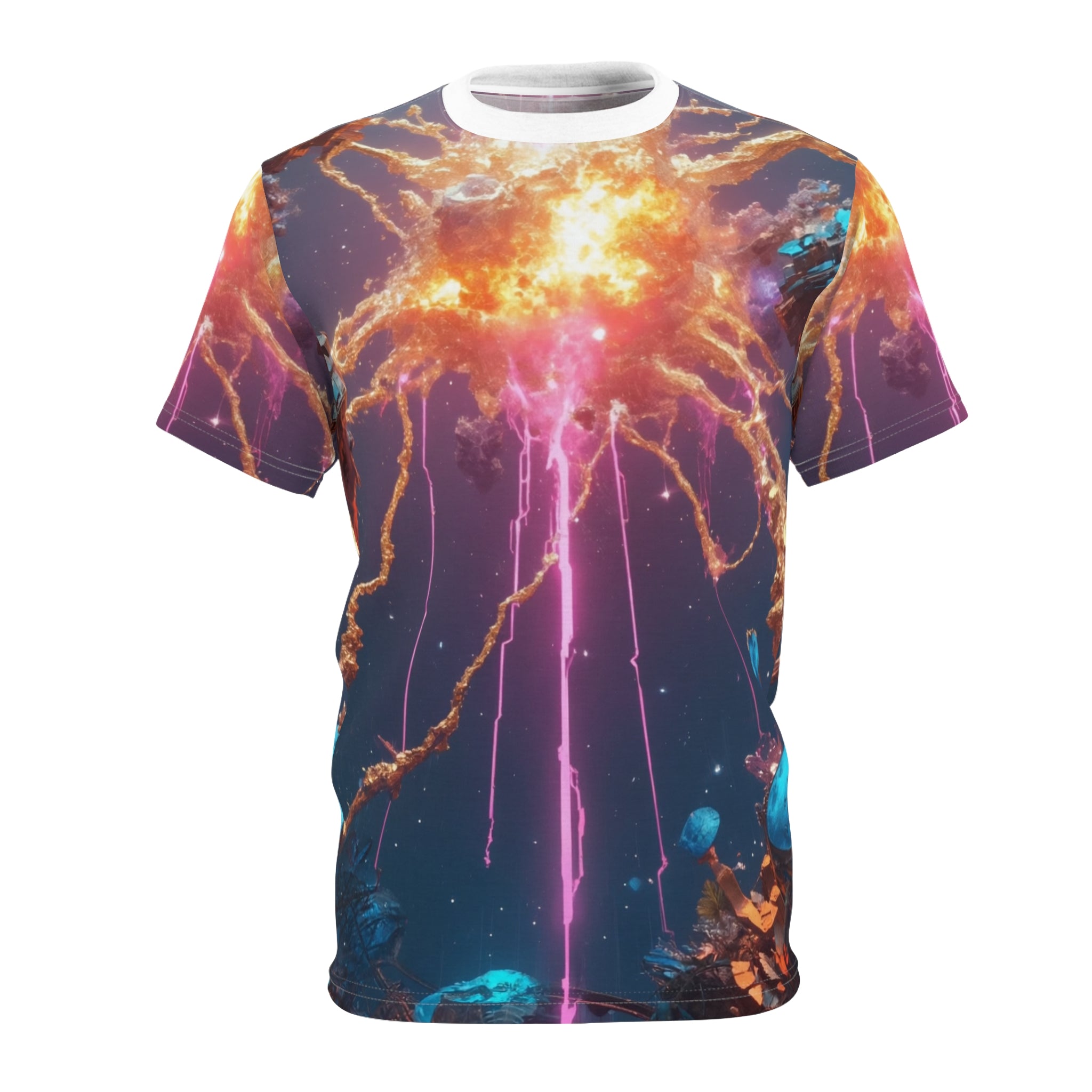 Cosmic Explosion Graphic Tee -  T-Shirt for Space Lovers