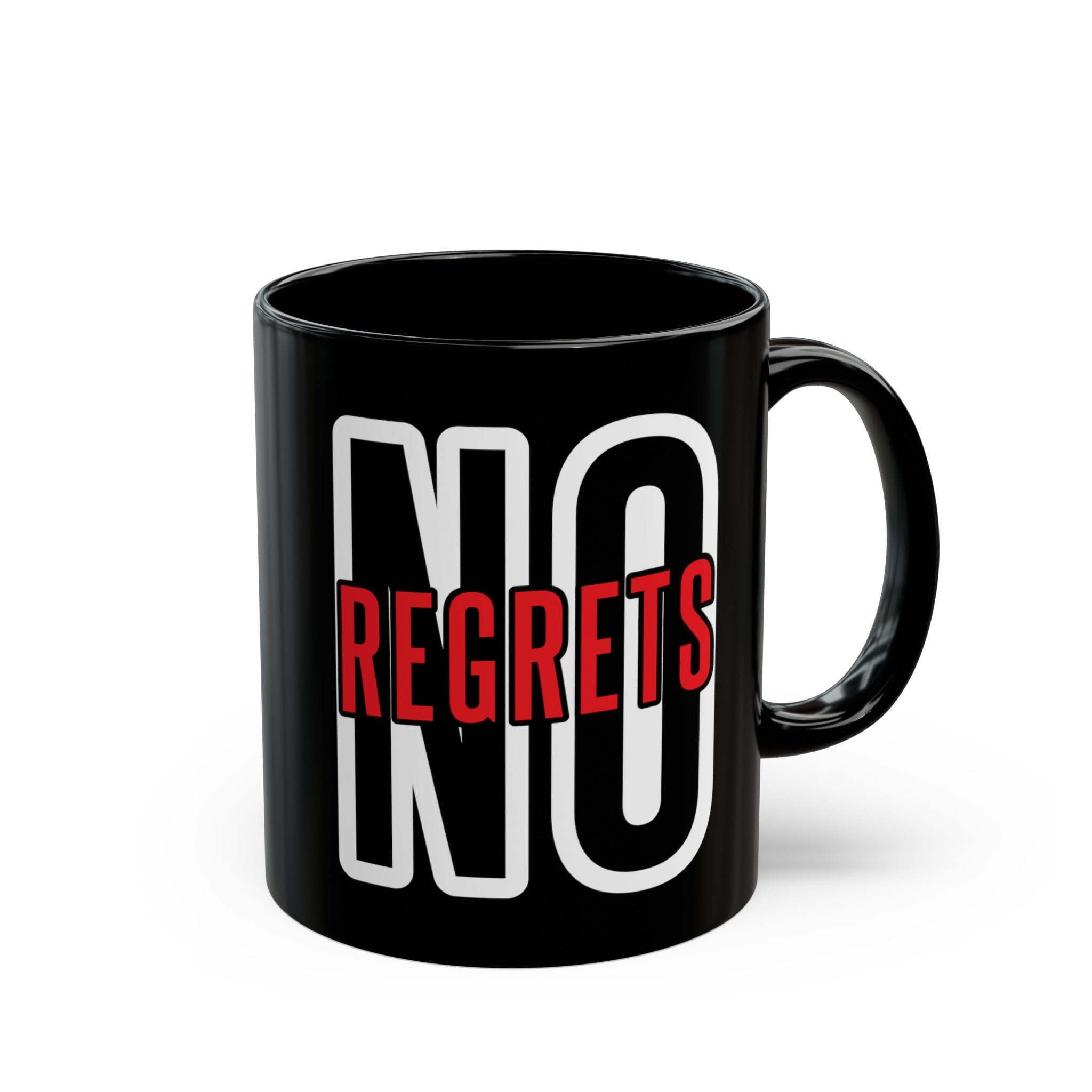 No Regrets Black Mug (11oz, 15oz)-Phoenix Styles