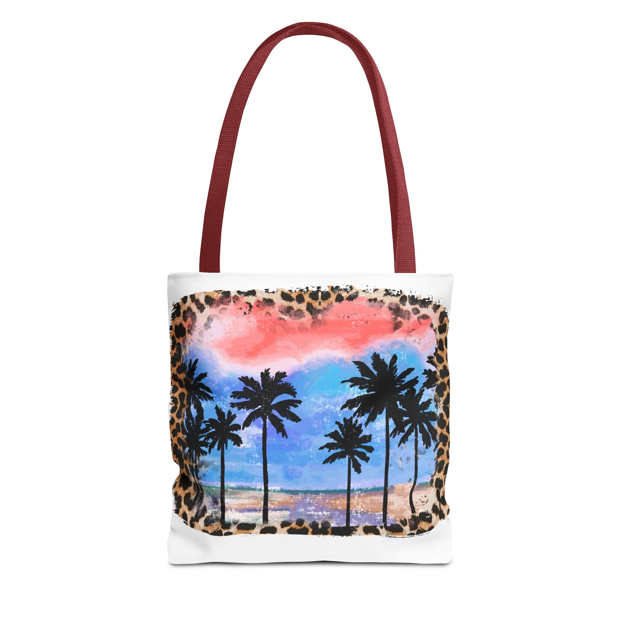 Summer with Leopard Background Tote Bag-Phoenix Styles