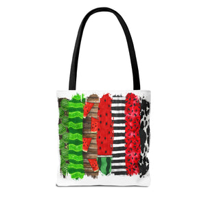 Watermelon Brush Stroke Tote Bag-Phoenix Styles