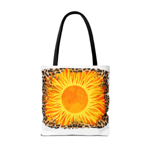 Sun with Leopard Tote Bag-Phoenix Styles