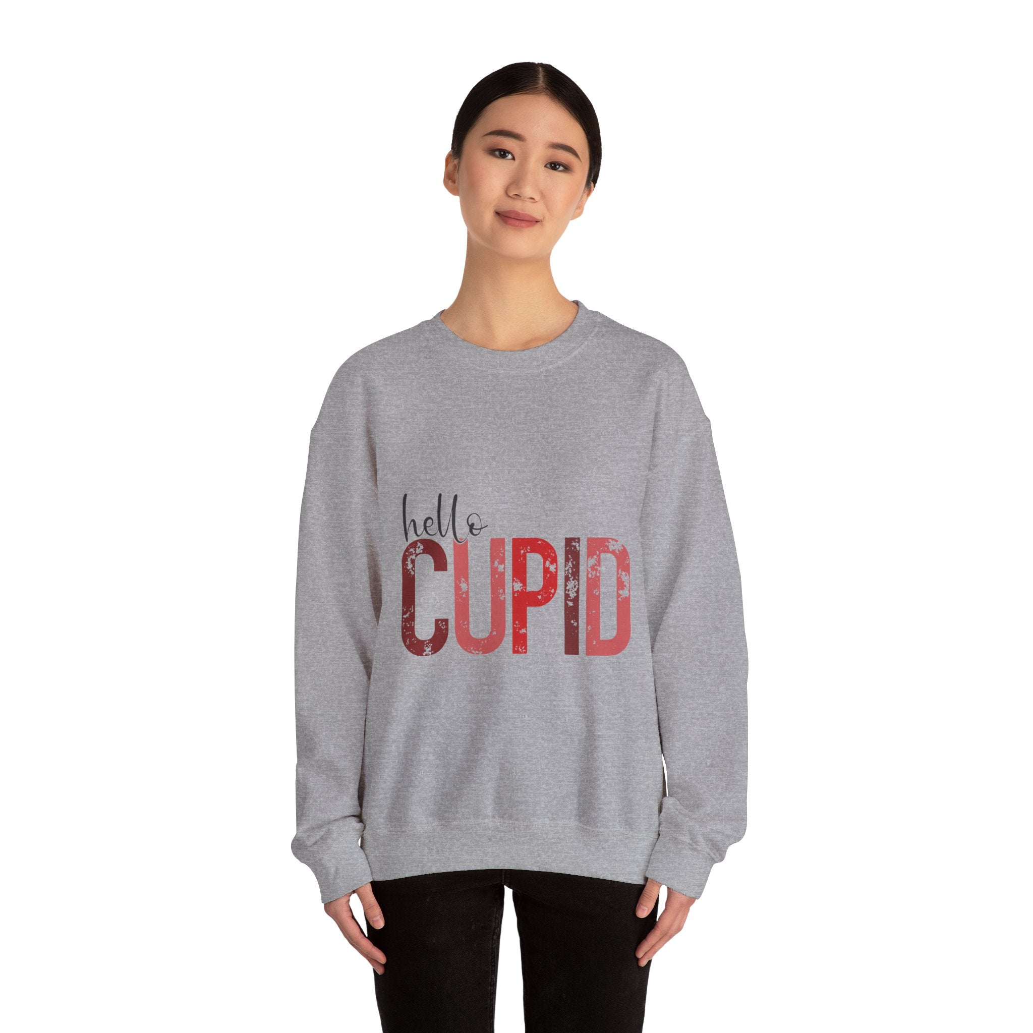 Hello Cupid Valentine's Day Crewneck Sweatshirt-Phoenix Styles