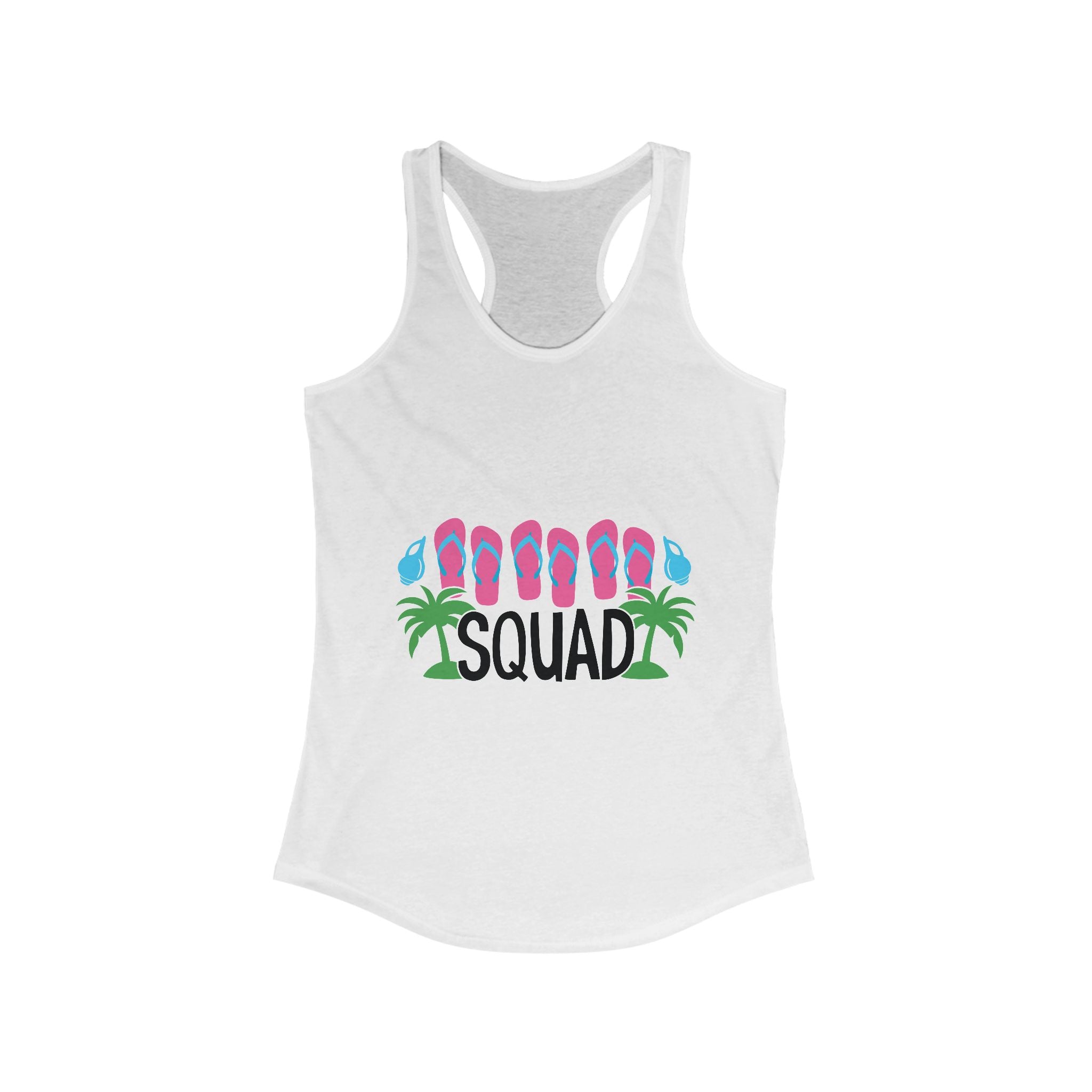 Tropical Squad Racerback Tank for Women - Vacation Vibes