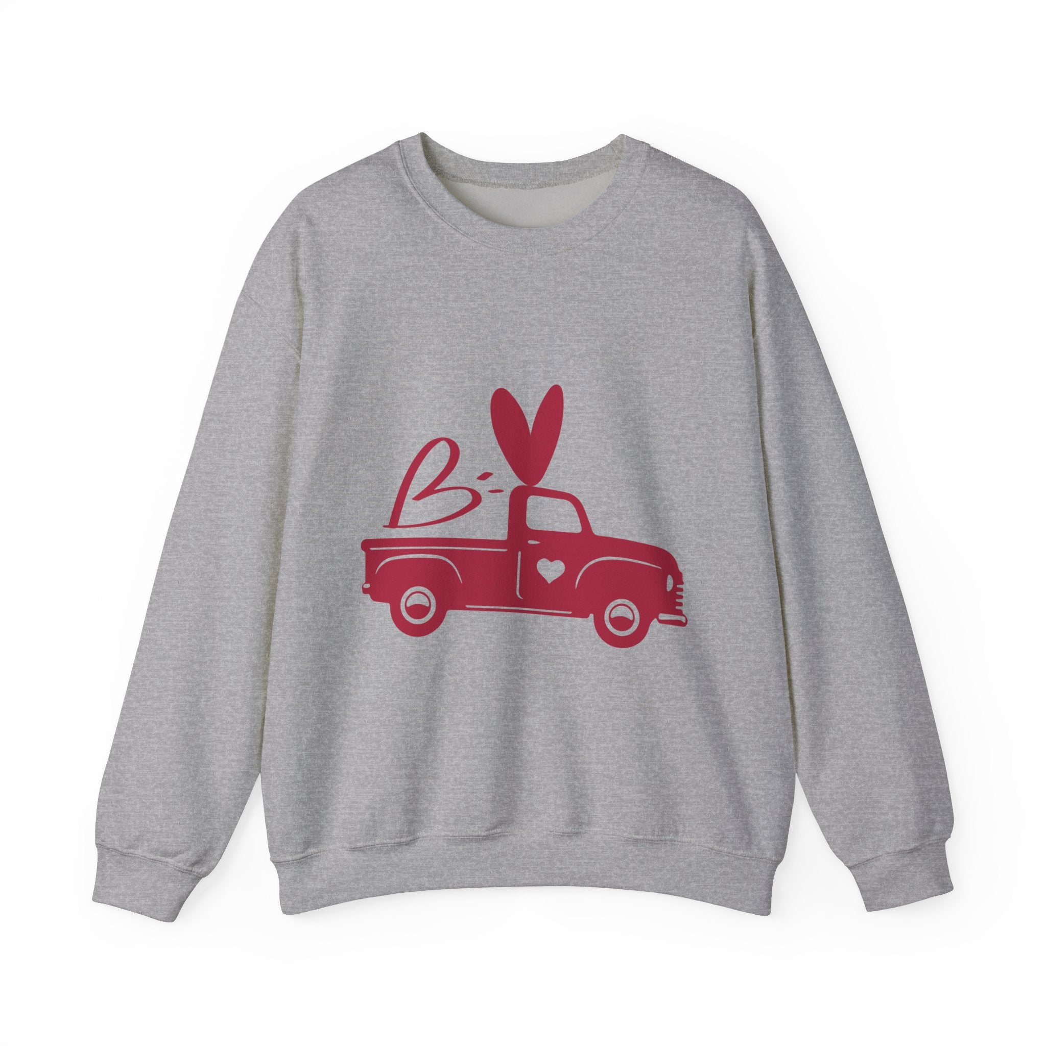 Valentine's Day Truck Crewneck Sweatshirt-Phoenix Styles