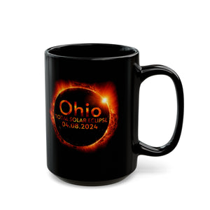 Ohio Solar Eclipse Black Mug (11oz, 15oz)-Phoenix Styles